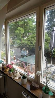 Wohnzimmer - Detail alte Fenster - 