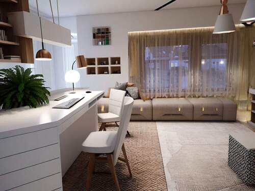 Partyraum EG in eine Home-Office verwandelt - 