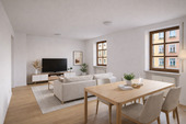 Modellbild Wohnzimmer - 2 Zimmer Etagenwohnung in Regensburg