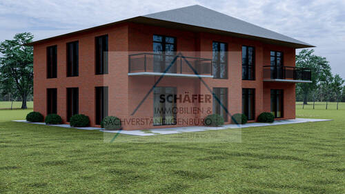 Ansicht von hinten - Etagenwohnung mit 81,20 m&sup2; in Syke zum Kaufen