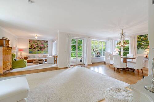 Wohnbereich - 4 Zimmer Doppelhaushälfte zur Miete in Seeshaupt