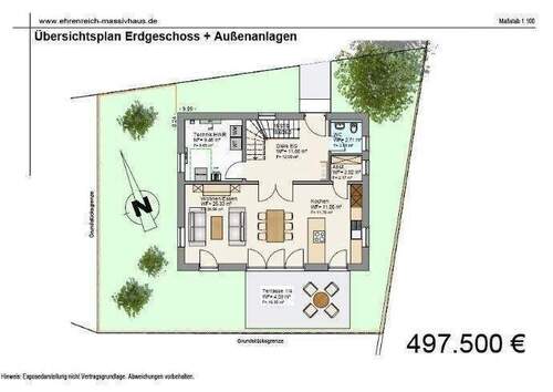 EFH Klardorf Haus 2 EG und Außenanlagen und Preis - 