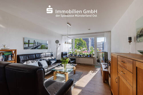 Wohnzimmer - Etagenwohnung mit 68,00 m² in Münster zum Kaufen