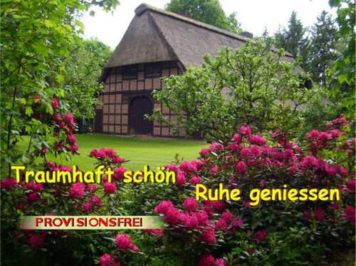 Bild 1 - Reetdach-Fachwerkhaus im eigenen Wald