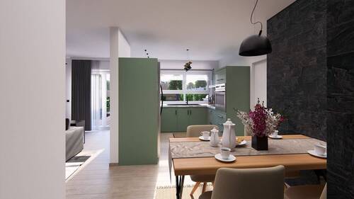 Ansicht Küche/Esszimmer Wohneinheit 1 - Mehrfamilienhaus, Wohnhaus mit 349,00 m² in Dornburg-Langendernbach zum Kaufen