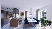 Ansicht Küche/Esszimmer Wohneinheit 3 - 