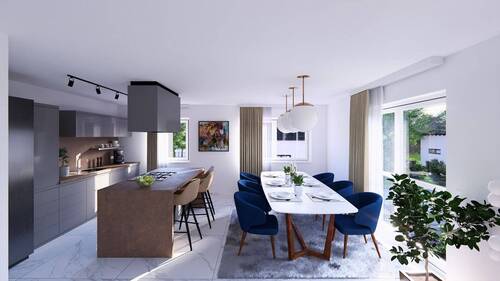 Ansicht Küche/Esszimmer Wohneinheit 3 - 