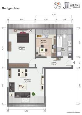 immoGrafik-Exposeplan-27761029501-K1-DINA3-low.jpg - Mietwohnung in Albbruck inkl. Garage, Einbauküche, Dachgeschoss