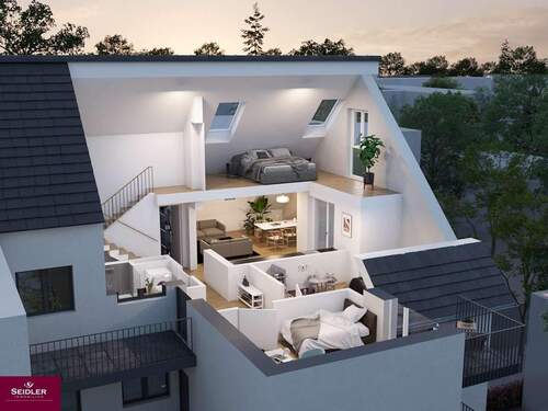 Illustration Maisonettewohnung - 