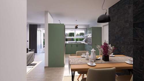 Ansicht Küche/Esszimmer Wohneinheit 1 - Mehrfamilienhaus, Wohnhaus mit 349,00 m&sup2; in Nastätten zum Kaufen