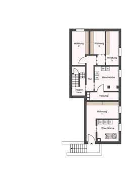 Mehrfamilienhaus -Kellergeschoss - 