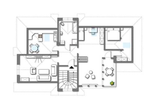 Dachgeschoss Möblierungsvorschlag - 