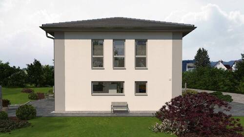 Ansicht Garten - Einfamilienhaus mit 187,00 m&sup2; in Lockweiler zum Kaufen