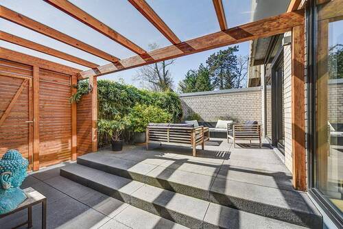 Terrasse vorne - Reihenendhaus mit 360,00 m&sup2; in Düsseldorf zum Kaufen