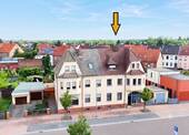 Objektgesamtansicht Drohne - Zuhause mit Herz & Geschichte 181m² Wohnfläche in Jeßnitz Familie 
