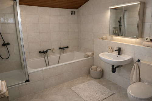 Badezimmer - virtually staged - 