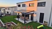 Gartenansicht, Terrasse mit Überdachung & 4 elektr - 