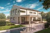 DANHAUS DHH - Technikfertig! Viel Geld gespart! Individuelle und moderne Doppelhaushälfte in massiver Bauweise.