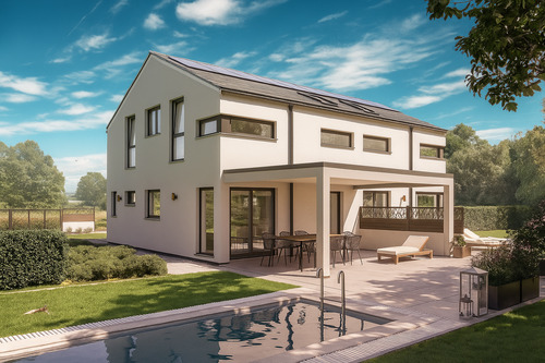 DANHAUS DHH - Technikfertig! Viel Geld gespart! Individuelle und moderne Doppelhaushälfte in massiver Bauweise.