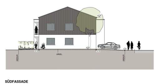 Südfassade - Etagenwohnung mit 71,00 m&sup2; in Passau / Grubweg zum Kaufen