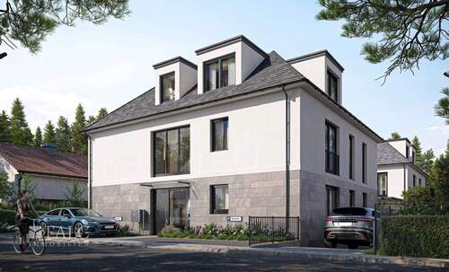 Eingang und TG - Etagenwohnung mit 56,10 m&sup2; in Baldham zum Kaufen