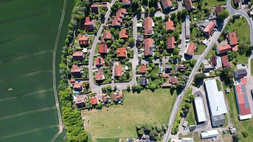 Blick auf das Wohngebiet - 