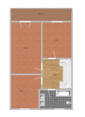 Aufteilung Obergeschoss - 