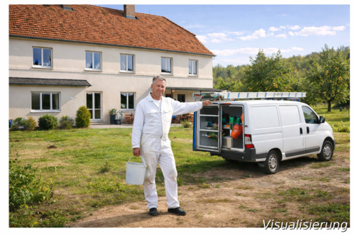 Visualisierung - Zweifamilienhaus mit Scheune und 1,2 ha - ideal für Handwerk, Wohnen & Arbeiten