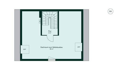 Geräumiges Dachgeschoss mit viel Stauraum - 