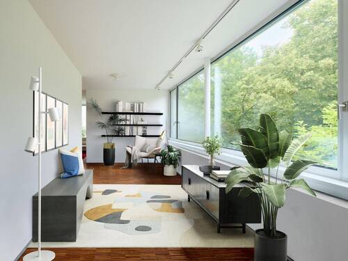 Diese Visualisierung betont die Vielseitigkeit der Nutzungsmöglichkeiten der Räumlichkeiten im ersten Obergeschoss - 