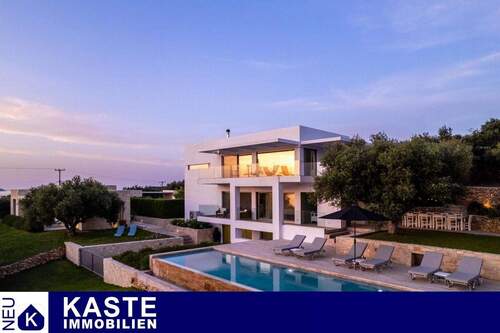 Titel - Luxuriöse Villen mit Olivenhain und atemberaubendem Meerblick in Plaka, Apokoronas