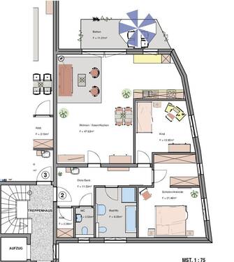 Obergeschoss Wohnung 2 - 