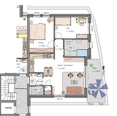 Dachgeschoss Wohnung 5 - 