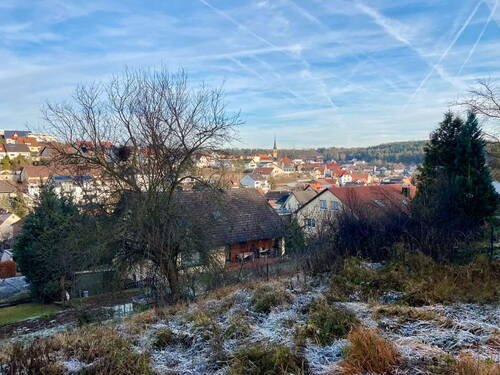 Blick über Güntersleben - Baugrundstück Bauplatz Grundstück Güntersleben schöne Aussicht