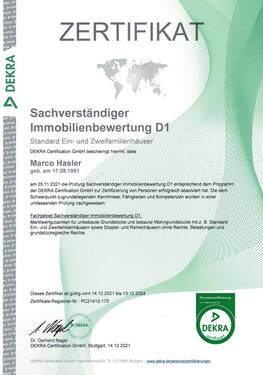 DEKRA zertifizierter Sachverständiger für Immobili - 