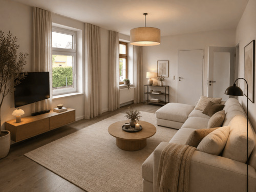 Wohnzimmer Einrichtungsbeispiel - ***Gemütliche Zwei-Zimmer-Wohnung in ruhiger Wohnlage von Limbach-Kändler***