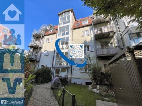 Außenansicht des Mehrfamilienhauses in der Au - München-Au: Dachgeschosswohnung in gefragter Lage