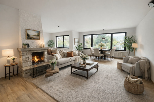 KI-Homestaging Wohnzimmer - 