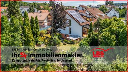 Luftbild - Zuhause ankommen - Großzügige Doppelhaushälfte in herrlicher Lage von Stockach