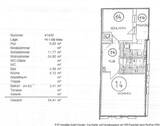 Grundriss Wohung mit m²-Angaben - 