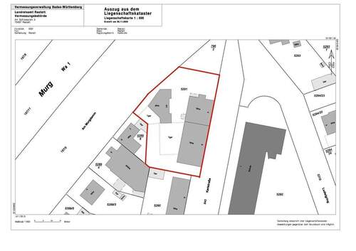 Lageplan Flst. 5291 markiert - 