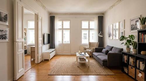 Zimmer 1 - Sehr schöne 3 Zimmer Altbauwohnung 85qm, 4.OG, VH, Provisionsfreie, Bezugsfrei in Berlin Schöneberg