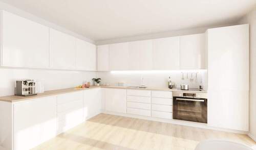 Die offene Wohnküche lädt zum gemeinsamen Kochen ein - 5 Zimmer Einfamilienhaus in Machern