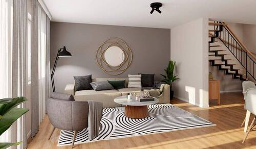 Lichtdurchfluteter Wohnbereich dank bodentiefer Fe - Doppelhaushälfte mit großer Dachterrasse