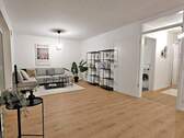 Wohnzimmer - 3 Zimmer Etagenwohnung zur Miete in Wildeshausen