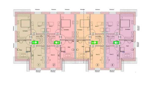 Obergeschoss WE 1 bis WE 4 - 
