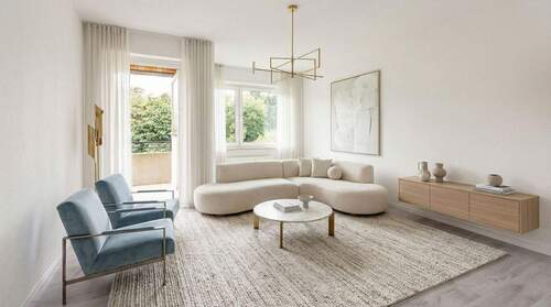 Wohnzimmer - 4 Zimmer Etagenwohnung zum Kaufen in Hamburg