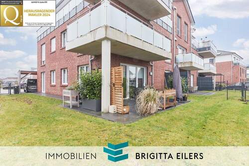 Bild 1 - Komfortables Wohnen in Thedinghausen - 4-Zi.-EG-Wohnung mit Nolte-Küche, Garten & Stellplatz!