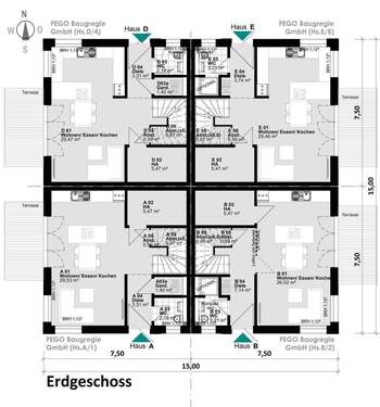 Erdgeschoss - Doppelhaushälfte mit 123,00 m&sup2; in Hamburg zum Kaufen