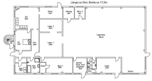 Lager und Wohnung EG - 